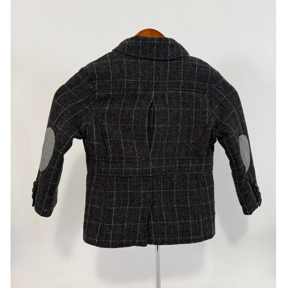 Original Penguin‎ Wool Coat Toddler 4T Plaid Lined Gray Church Dress